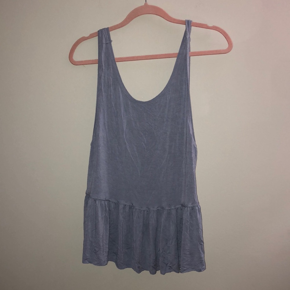 Blue Peplum Tank